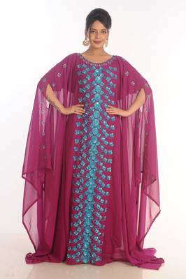 SALE !! Moroccan Islamic Abaya Kaftan Beach Fancy Modern Floor Length Long Sleeve For Women Dress 2