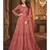 Shamita Shetty Deep Peach Lucknowi Embroidered Anarkali Suit