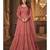 Shamita Shetty Deep Peach Lucknowi Embroidered Anarkali Suit