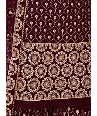 Dark Wine Georgette Pakistani Salwar Kameez 4