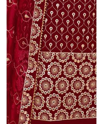 Dark Red Georgette Pakistani Salwar Kameez 4