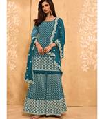 Sky Blue Georgette Pakistani Salwar Kameez