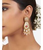 Multi Color Immitation Kundan Polki Dangler Drop