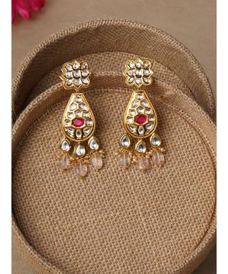 Multi Color Immitation Kundan Polki Dangler Drop 3