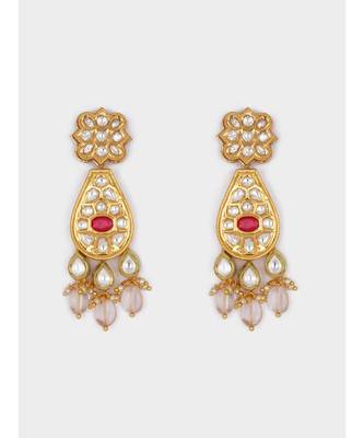 Multi Color Immitation Kundan Polki Dangler Drop 4