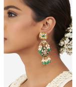 Multi Color Immitation Kundan & Lakha Meenakari Polki Dangler Drop