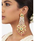Multi Color Pasa Style Immitation Kundan Polki Dangler Chandelier