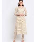 Wild Flower Floral Straight Kurti with Churidaar
