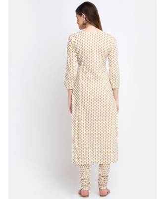 Wild Flower Floral Straight Kurti with Churidaar 2