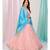 Light Pink Georgette Base Gota Patti Mirror Work Lehenga Choli