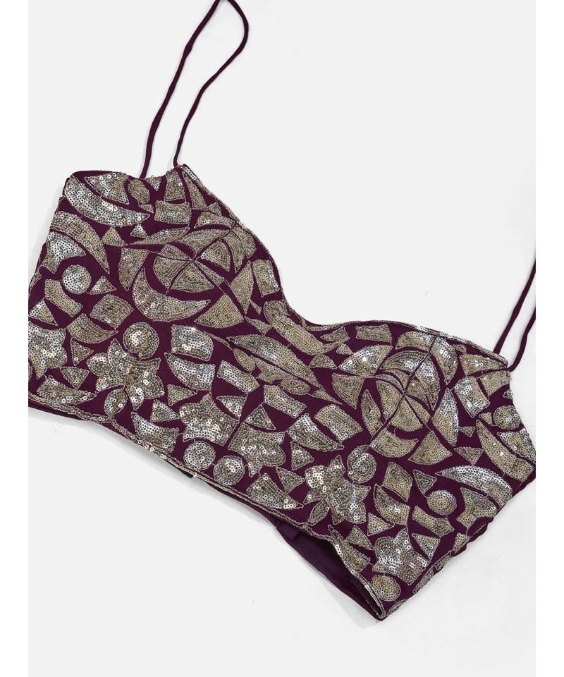 Eggplant Purple Amazing Poly Georgette Lehenga Choli