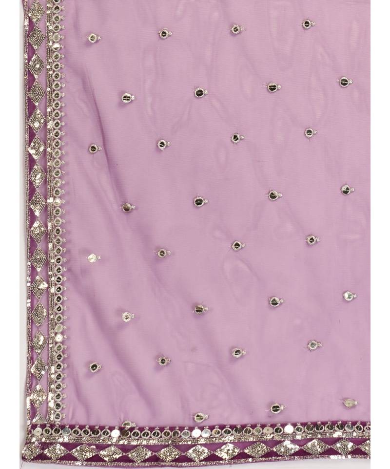 Eggplant Purple Amazing Poly Georgette Lehenga Choli