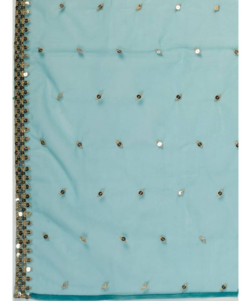 Peacock Blue Poly Georgette Based Newest Lehenga Choli