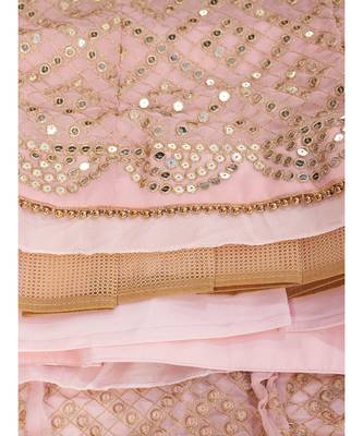 Baker Miller Pink Lehenga Choli In Pure Poly Georgette Fabric 2