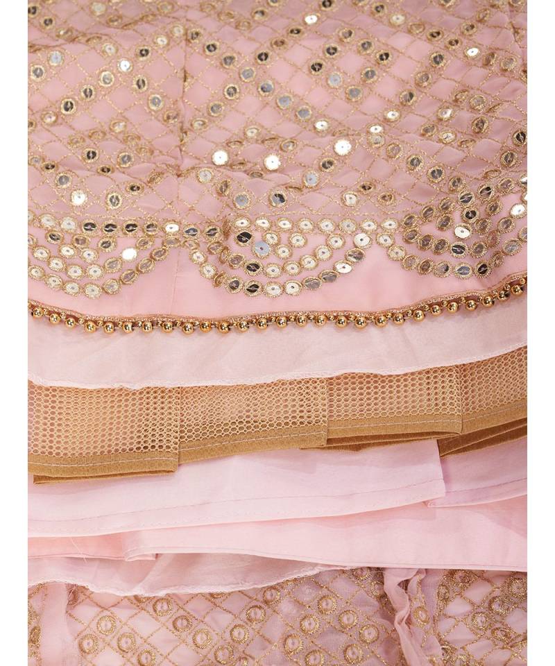 Baker Miller Pink Lehenga Choli In Pure Poly Georgette Fabric
