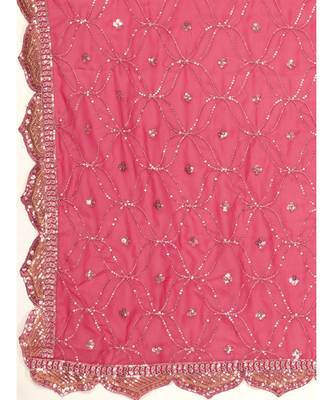 Bubblegum Pink Sequence Embroidered Georgette Lehenga Choli 2