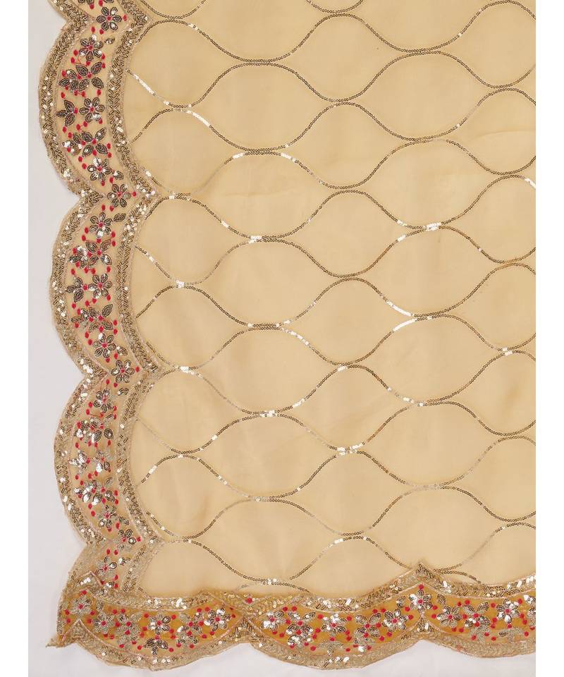 Sunshine Yellow Georgette Pleated Worked Lehenga Choli