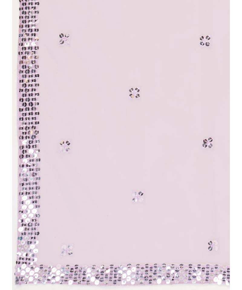 Pale Lavender Soft Net Sequence Embroidered Lehenga Choli