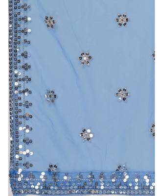 Royal Blue Dazzling Multi Worked Georgette Lehenga Choli 7