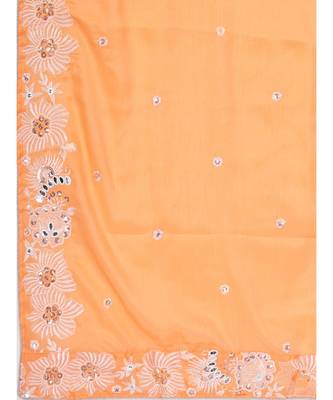 Saffron Orange Silver Worked Lehenga Choli 7