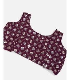 Wine Purple Gota Patti Worked Georgette Lehenga Choli