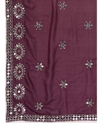 Wine Purple Gota Patti Worked Georgette Lehenga Choli 7