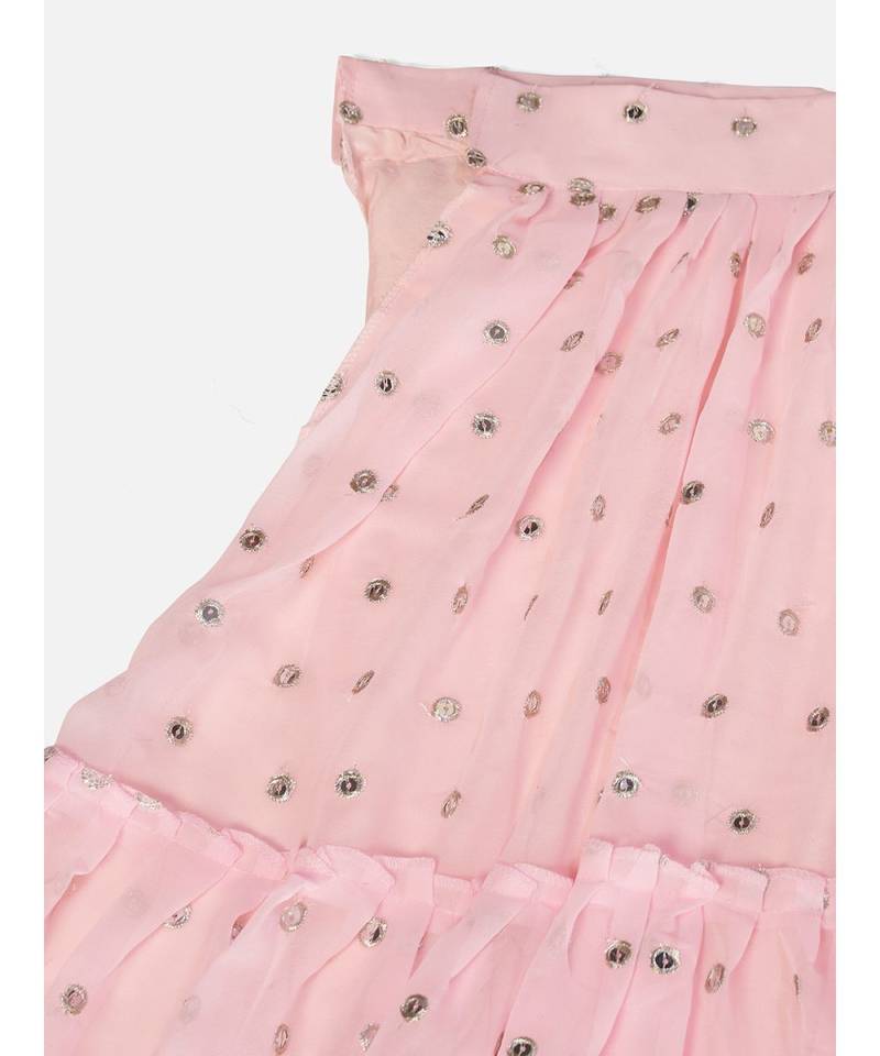 Baby Pink Floral Worked Georgette Lehenga Choli