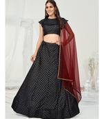 Kohl Black Foil Printed Poly Georgette Lehenga Choli