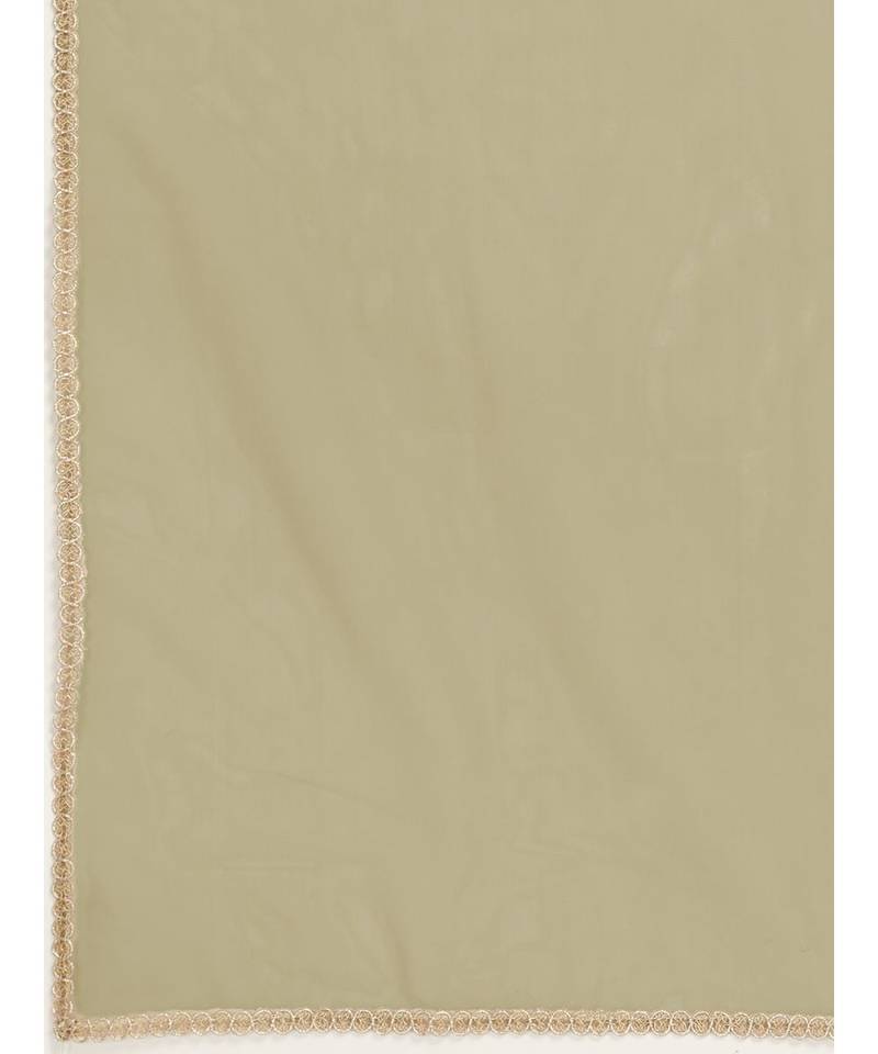 Creamy White Flower Print Sequnce Lycra Cotton Lehenga Choli