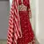 MESMERIZING RED COLORED DIGITAL PRINTED EMBELLISHED WITH SEQUINS, ZARI AND FOIL MIRROR WORK GEORGETTE PARTY WEAR GOWN