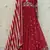 MESMERIZING RED COLORED DIGITAL PRINTED EMBELLISHED WITH SEQUINS, ZARI AND FOIL MIRROR WORK GEORGETTE PARTY WEAR GOWN