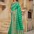 light sea green woven banarasi silk saree with blouse