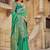 light sea green woven banarasi silk saree with blouse