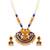 Gold Plated Maa Laxmi Stone Studded Necklace With Earrrings For Women And Girls