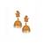 Antique Matte Gold Finish Goddess Laxmi Maroon Stone Studded Temple Jewellery set