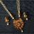 Gold Plated Maa Laxmi Stone Studded Necklace With Earrrings For Women And Girls