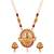 Gold Plated Maa Laxmi Stone Studded Necklace With Earrrings For Women And Girls