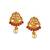 Gold Plated Maa Laxmi Stone Studded Necklace With Earrrings For Women And Girls