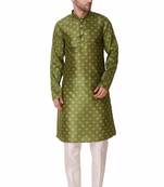 Koshin Mehndi Color Art Silk Square Digitally Printed Kurta Pyjama For Festive & Wedding