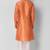 Koshin Orange Color Art Silk Square Digitally Printed Kurta Pyjama For Festive & Wedding