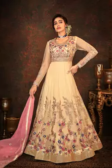 Chiku embroidered net salwar