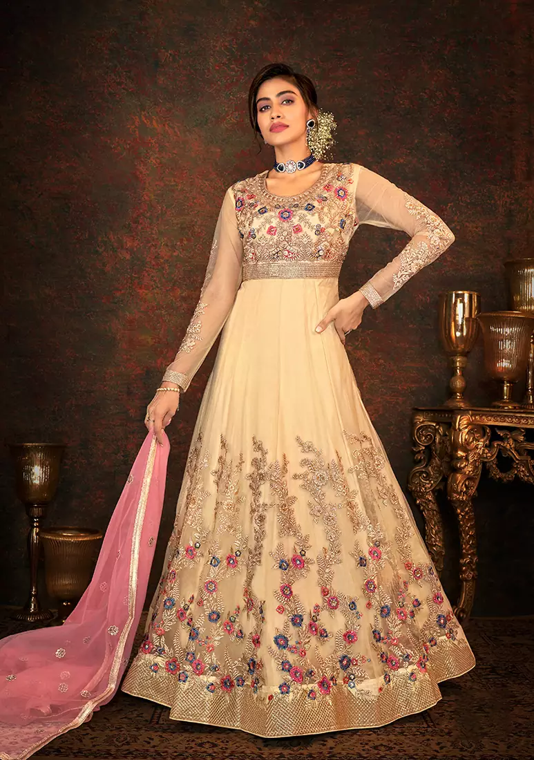 Chiku embroidered net salwar