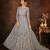 Grey embroidered net salwar