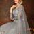 Grey embroidered net salwar