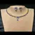 Blue American Diamond with Earrings Jewellery Necklace Set for Wedding