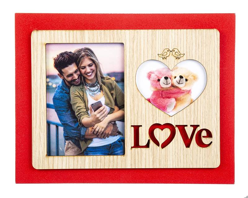 International Gift Wooden Love Theme Photo Frame