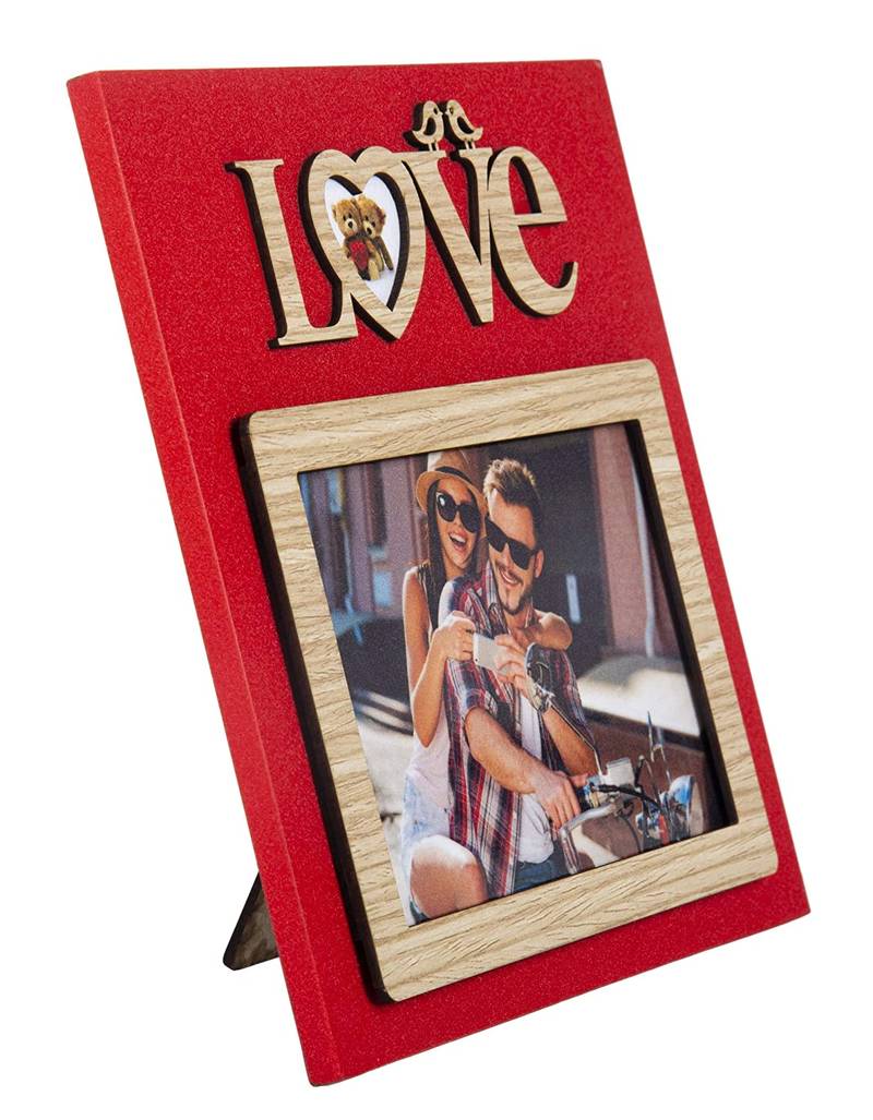 International Gift Wooden Love Theme Photo Frame