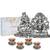 International Gift Metal Hanuman and Ganesha with Shehanais Idol in Velvet Box and 4 Diya