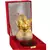 International Gift Brass Gold Plated Mangal Kalash with Coconut in Velvet Box