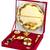 International Gift Brass Silver Plated Om Pooja Thali Set in Luxury Velvet Box